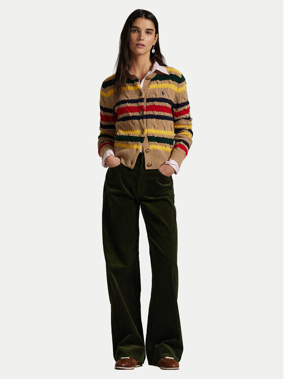 Polo Ralph Lauren Polo Ralph Lauren Szövet nadrág 211A87463001 Zöld Wide Leg