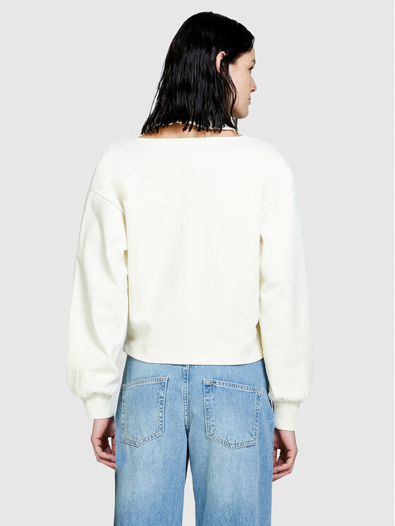 Sisley Sisley Majica dugih rukava 3FPPL104P Écru Regular Fit