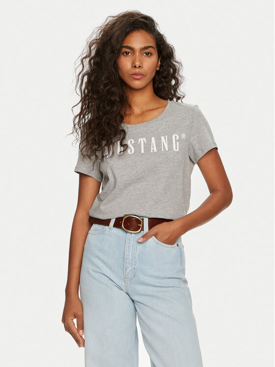 Mustang T-krekls Alma 1013933 Pelēks Regular Fit