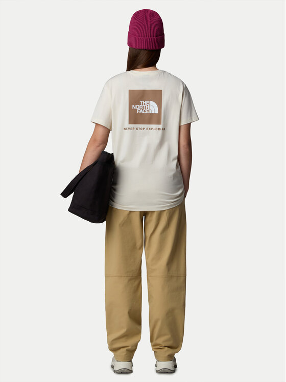 The North Face The North Face Tricou Redbox NF0A87NK Écru Relaxed Fit