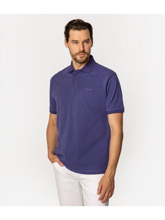 Lee Cooper Lee Cooper Polo TOMO 5055 Fioletowy Regular Fit
