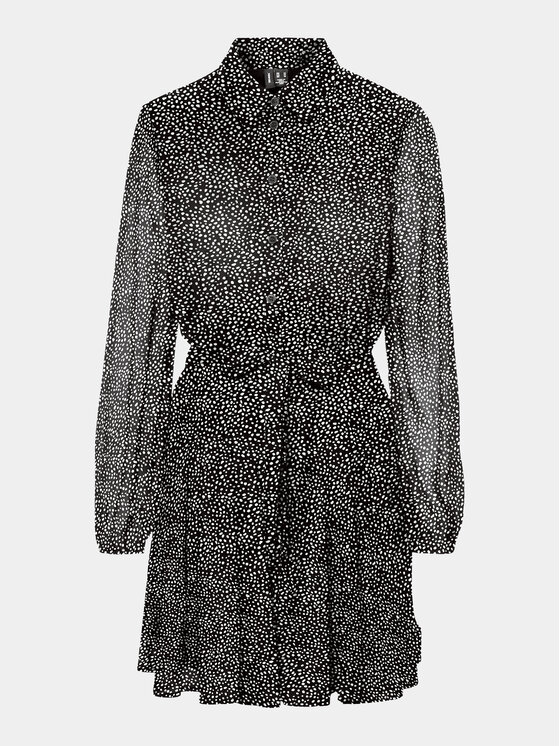 Vero Moda Vero Moda Sukienka koszulowa 10299195 Czarny Regular Fit