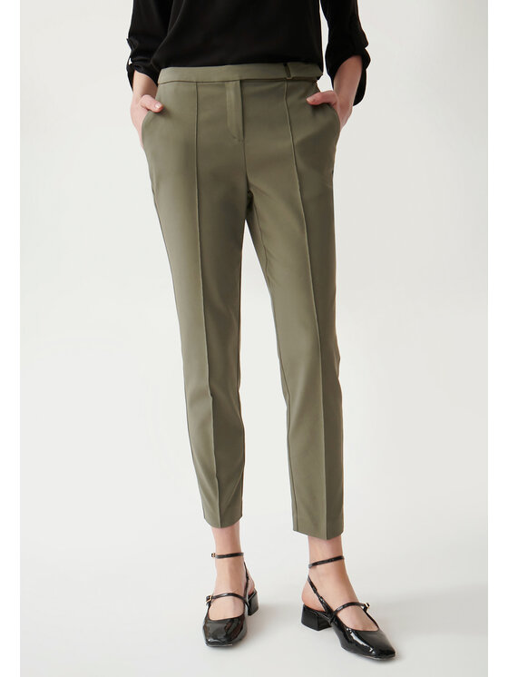 TATUUM TATUUM Spodnie materiałowe JAKINA Khaki Straight Fit