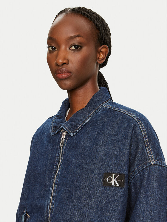 Calvin Klein Jeans Calvin Klein Jeans Kurtka jeansowa J20J224717 Granatowy Relaxed Fit