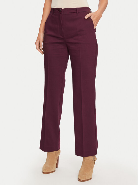 Guess Guess Riidest püksid Zoe W4BB16 WGIH2 Bordoopunane Regular Fit