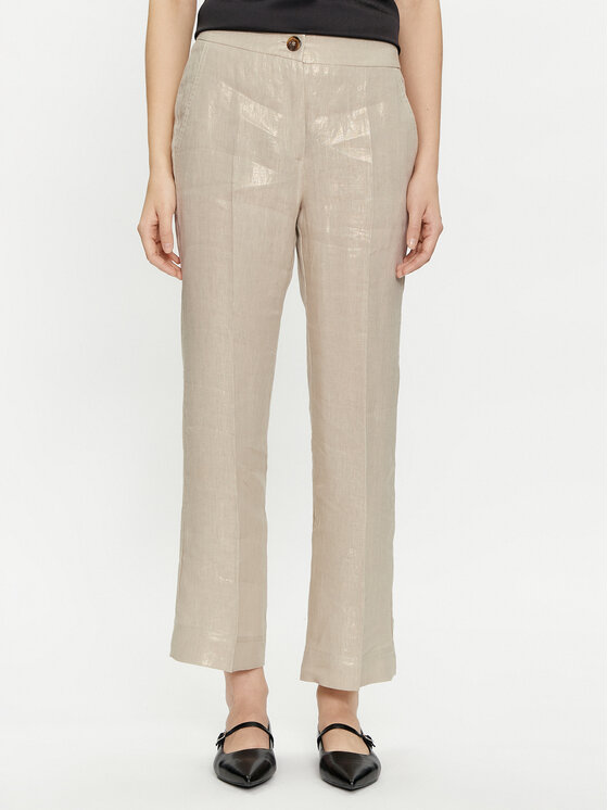 Marella Marella Riidest püksid Turbigo 2413131164 Beež Regular Fit