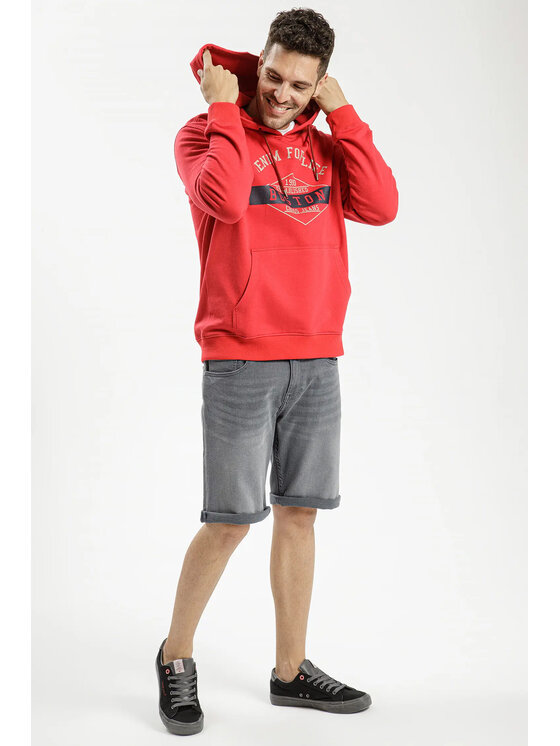 Cross Jeans Cross Jeans Szorty jeansowe A 565-400 Szary Regular Fit