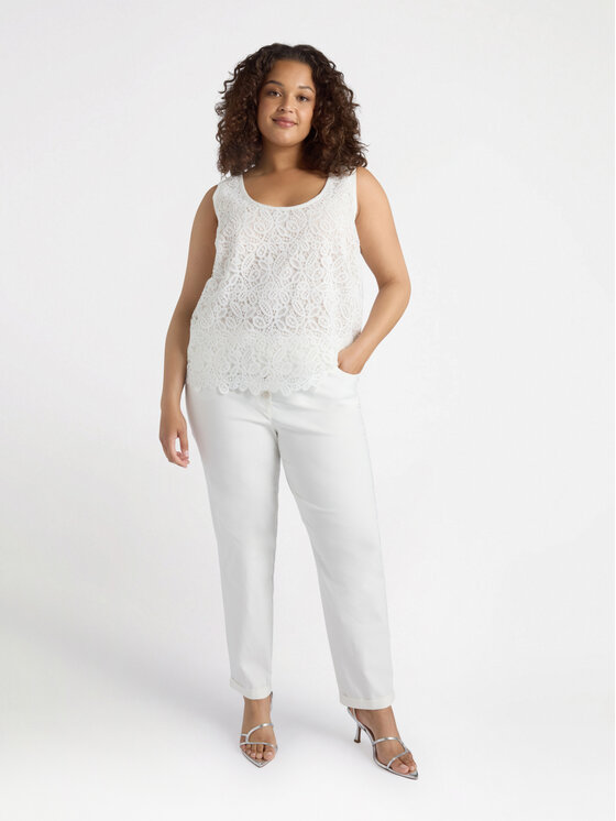 Fiorella Rubino Fiorella Rubino Top D240T000242N011 Bianco A-Line Fit