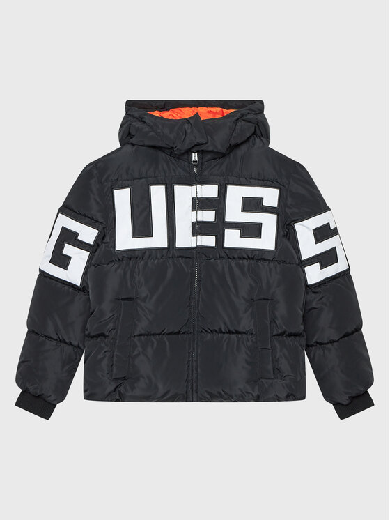 Guess Dūnu jaka L4BL04 WB240 Melns Regular Fit