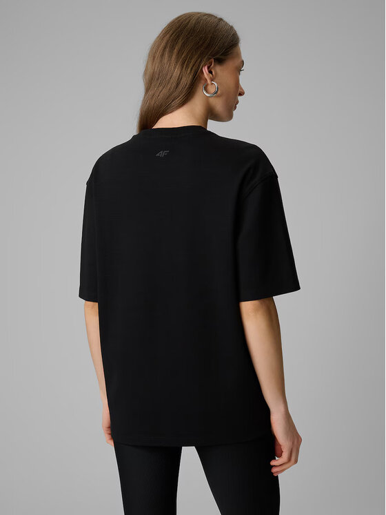 4F 4F T-Shirt CAMP Czarny Loose Fit