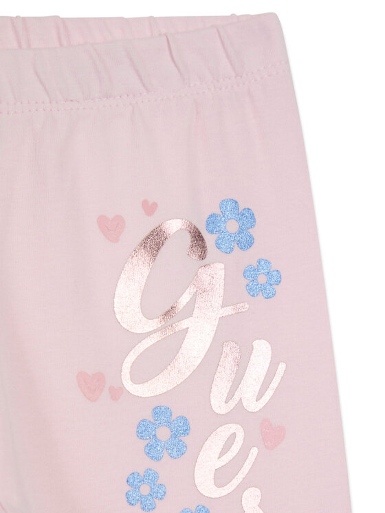 Guess Guess Legginsy K6RB04 J1314 Różowy Slim Fit