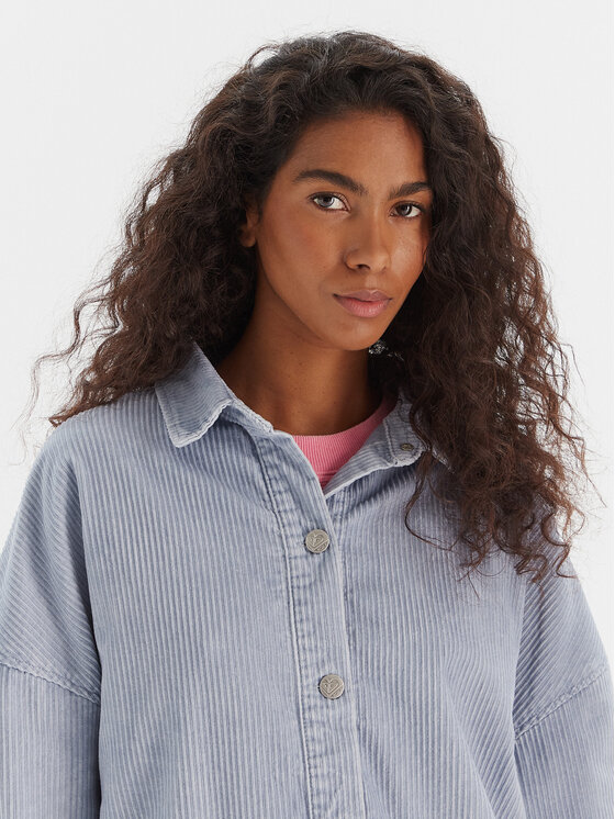 Roxy Roxy Cămașă Kick Back Washed Cord ERJWT03697 Albastru Regular Fit