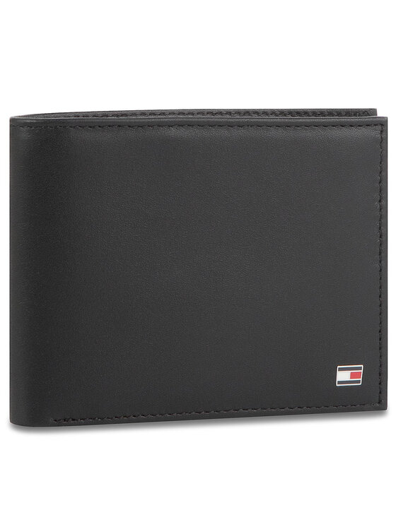 Tommy Hilfiger Tommy Hilfiger Große Herren Geldbörse Eton Cc And Coin Pocket AM0AM00651 Schwarz