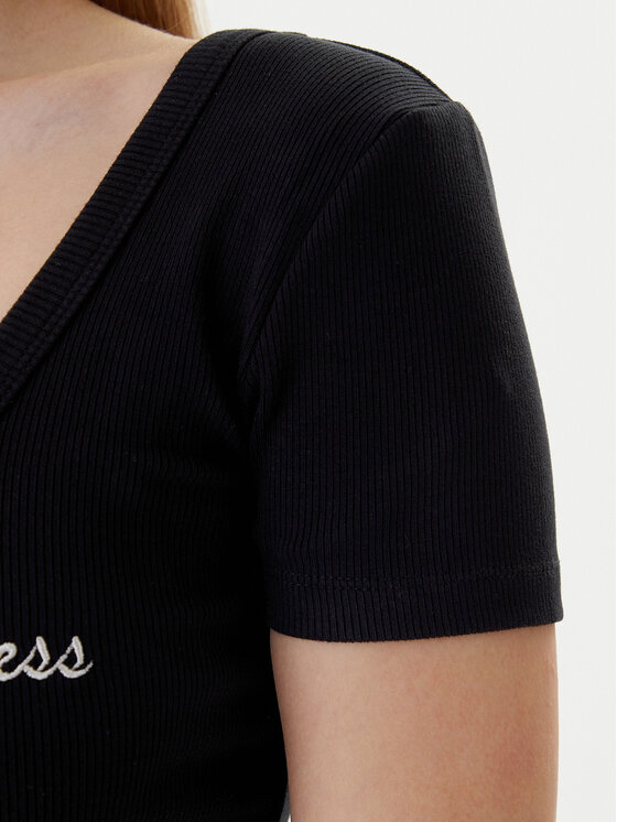 Guess Guess Tričko V6RP05 K8RT2 Čierna Regular Fit