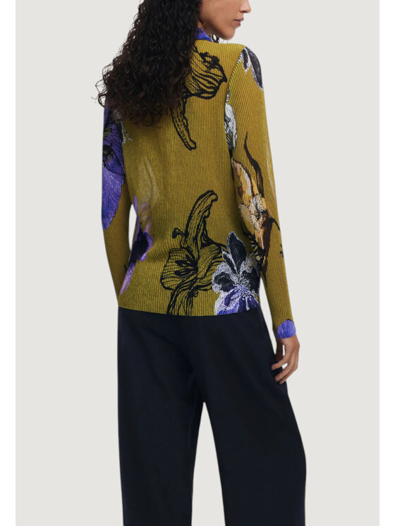 Desigual Desigual Camicia TS_TULLEFLOWER_L Verde Casual Fit