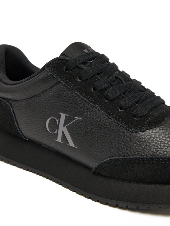 Calvin Klein Jeans Calvin Klein Jeans Sneakersy Runner Laceup Low Mix Mg YW0YW01798 Čierna