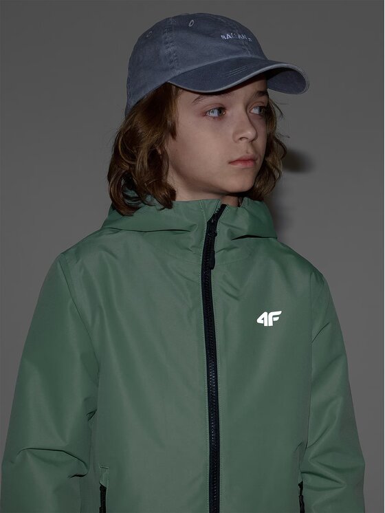 4F 4F Prechodná bunda 4FJWSS25TTJAU0741-41S Zelená Regular Fit