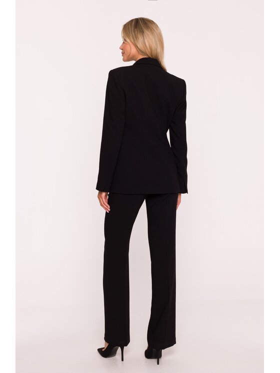 Stylove Stylove Marynarka S417 Czarny A-Line Fit
