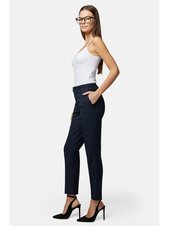 Lancerto Lancerto Spodnie materiałowe SP073123000006 Granatowy Slim Fit