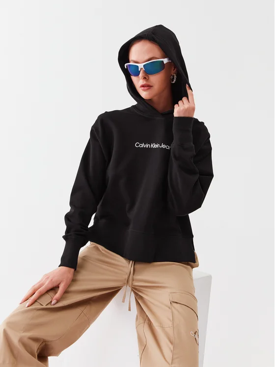 Calvin Klein Jeans Sweatshirt J20J220430 Schwarz Regular Fit