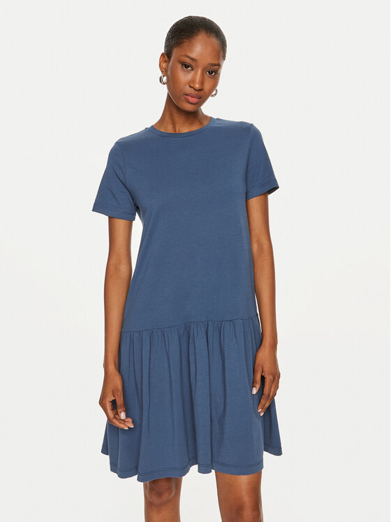 United Colors Of Benetton United Colors Of Benetton Kleid für den Alltag 3U53DV01H Blau Relaxed Fit