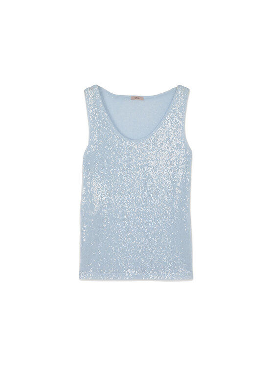 Oltre Oltre Blusa 2038J100821N004 Turchese Slim Fit