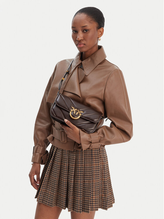 PINKO PINKO Kabelka Love Box Baguette Al 25-26 PLTT 105083 A2W2 Hnedá