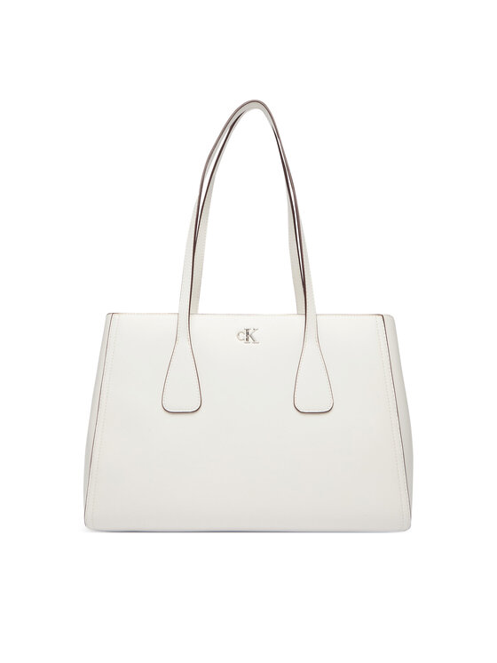 Calvin Klein Calvin Klein Ročna torba Ck Medium Work Tote LV04F3442G Bela