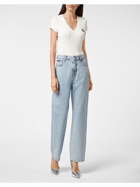 PHILIPP PLEIN PHILIPP PLEIN Džínsy 3163 Modrá Loose Fit