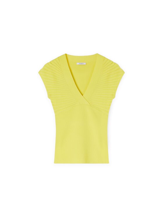Motivi Motivi Kardigan M288W003368N018 Żółty Regular Fit