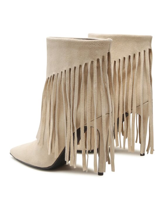 PINKO PINKO Ковбойські чоботи Olympe Tronchetto PE 23 BLKS1 100573 A0N8 Бежевий