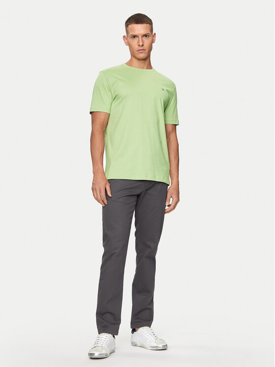 Gant Gant T-krekls Shield 2003184 Zaļš Regular Fit