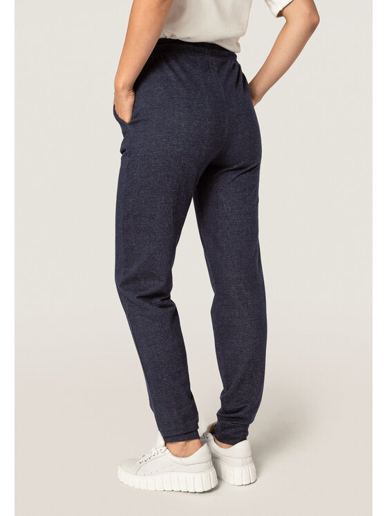 QUIOSQUE QUIOSQUE Kalhoty z materiálu QUIOSQUE 3OR003832 Tmavomodrá Regular Fit