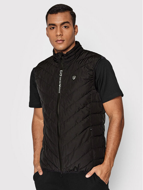EA7 Emporio Armani Vestă 8NPQ03 PNE1Z 1200 Negru Regular Fit