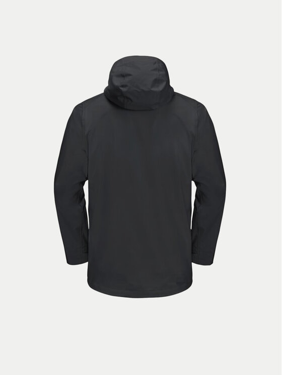 Jack Wolfskin Jack Wolfskin Kurtka przeciwdeszczowa Highest Peak 1115134 Czarny Regular Fit