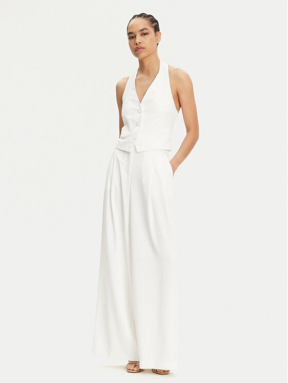 Patrizia Pepe Patrizia Pepe Штани палаццо 2P1684 A411 Білий Regular Fit