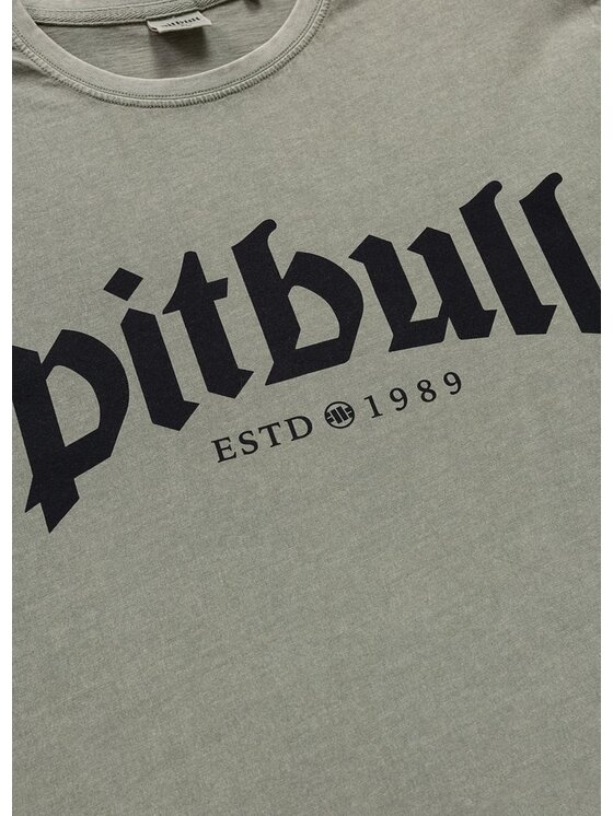 PITBULL PITBULL T-Shirt O'SIDE SKULL Zielony Regular Fit