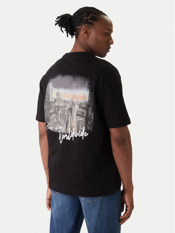 Guess Guess T-shirt M6RI14 I3Z14 Crna Regular Fit