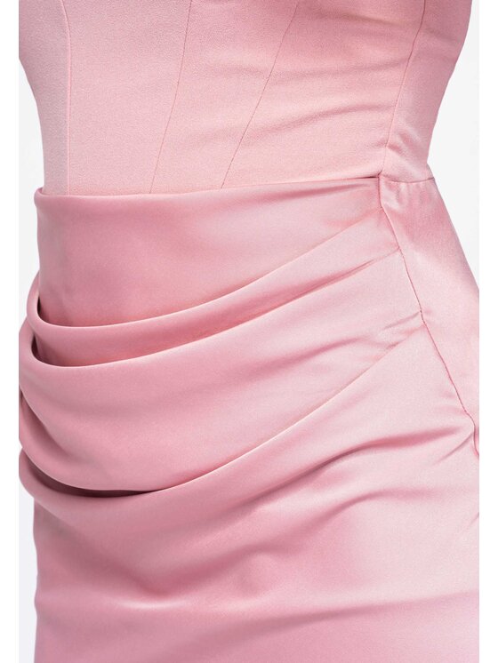 Ombre Ombre Sukienka wieczorowa LA-OM-DLR415 Różowy Slim Fit