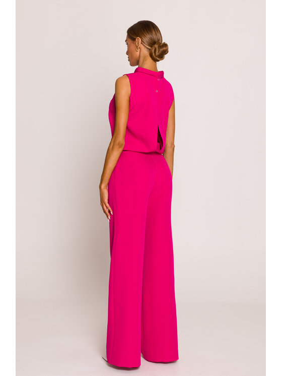 Made of Emotion Made of Emotion Kombinezon M382 Różowy Wide Leg