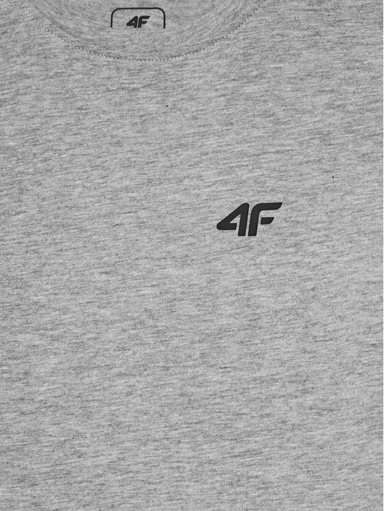 4F 4F T-Shirt 4FJWMM00TTSHM1626 Szary Regular Fit