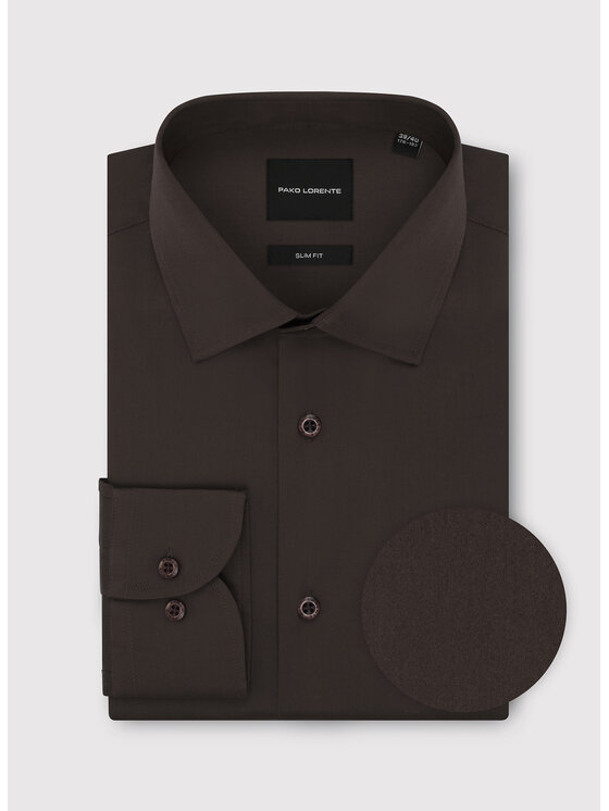 Pako Lorente Pako Lorente Koszula P26WF-1X-027 Brązowy Slim Fit