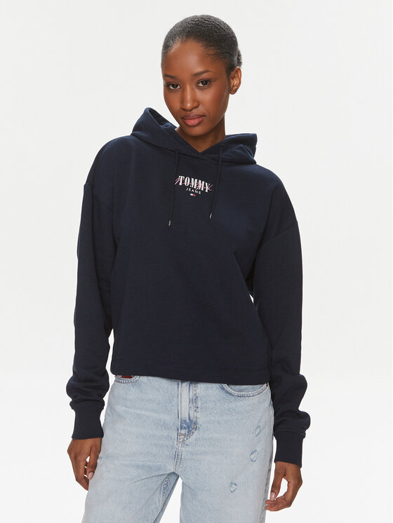 Női Pulóver Tommy Jeans, Méret: XL, Sötétkék, Essential Logo DW0DW17797
