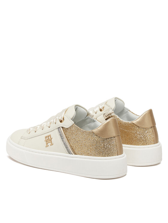 Tommy Hilfiger Tommy Hilfiger Sneakersy Low Cut Lace-Up Sneaker T4A9-33935-1281 M Biały