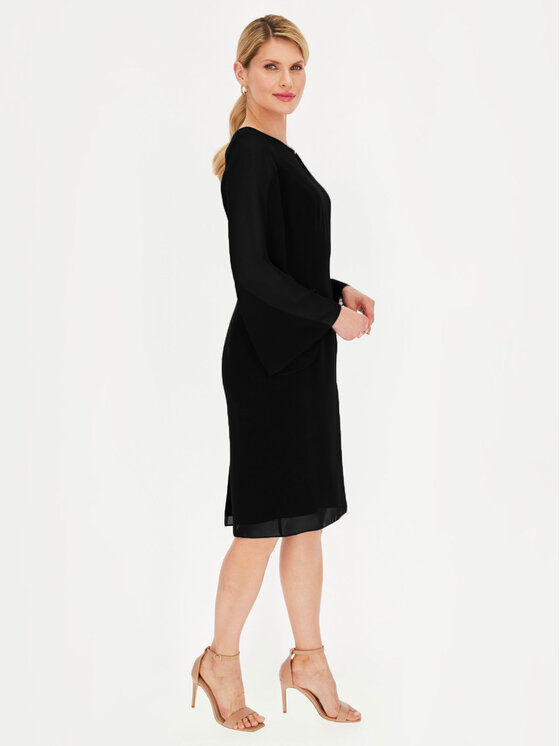 Potis & Verso Potis & Verso Sukienka elegancka Gabriella Czarny Slim Fit