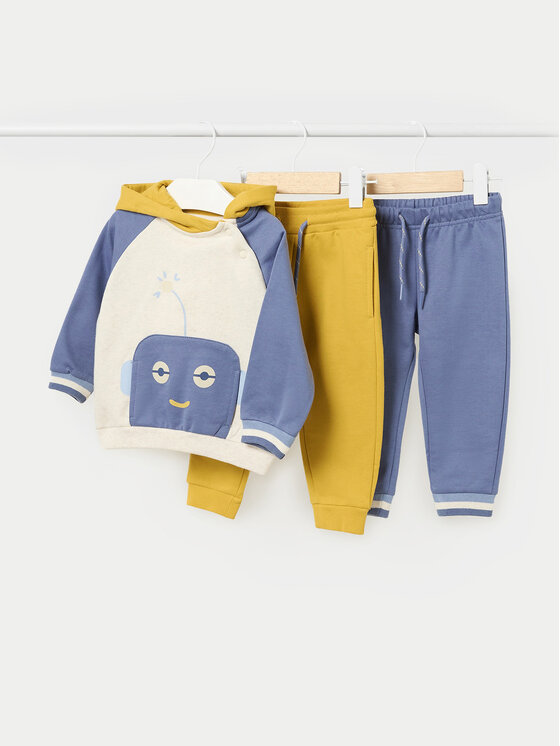 Mayoral Completo 2 pantaloni da tuta e felpa 2822 Blu Regular Fit, taglia : 9M