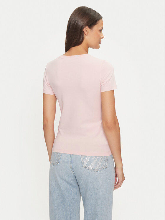 Guess Jeans Guess Jeans Тишърт W4YI01 J1314 Розов Slim Fit