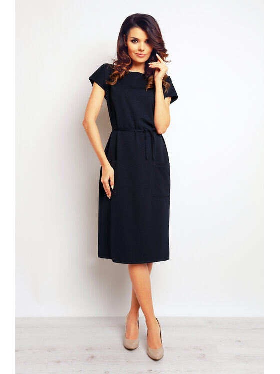Infinite You Infinite You Sukienka letnia M085 Granatowy Basic Fit