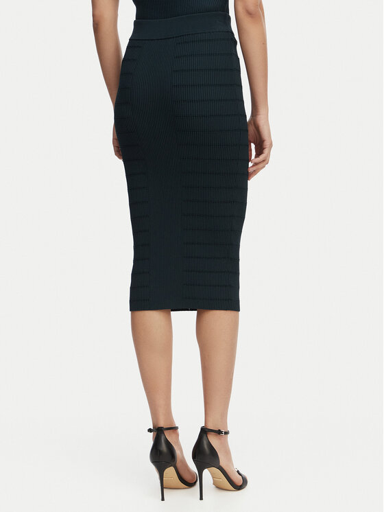 Guess Guess Tiesus sijonas W5YD66 Z0130 Žalia Slim Fit