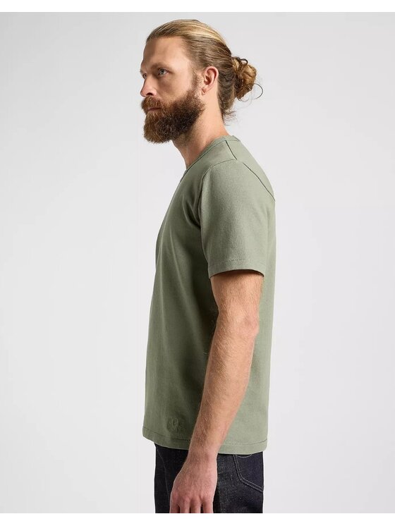 Lee Lee T-Shirt 101 Core Tee Zielony Regular Fit